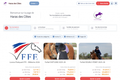 Nouveauté : inscriptions en ligne !