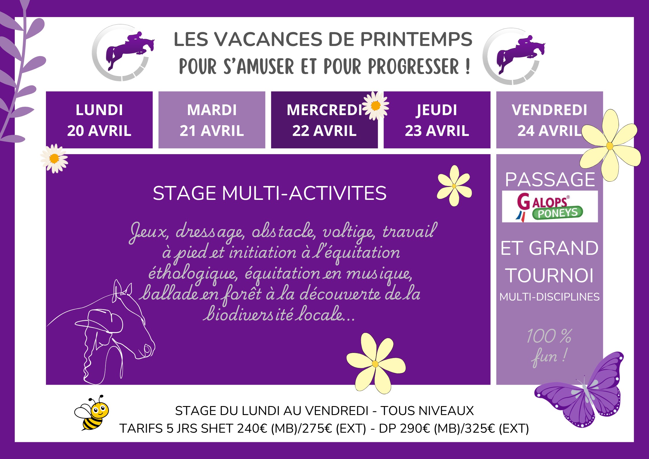 STAGES SEMAINE 1