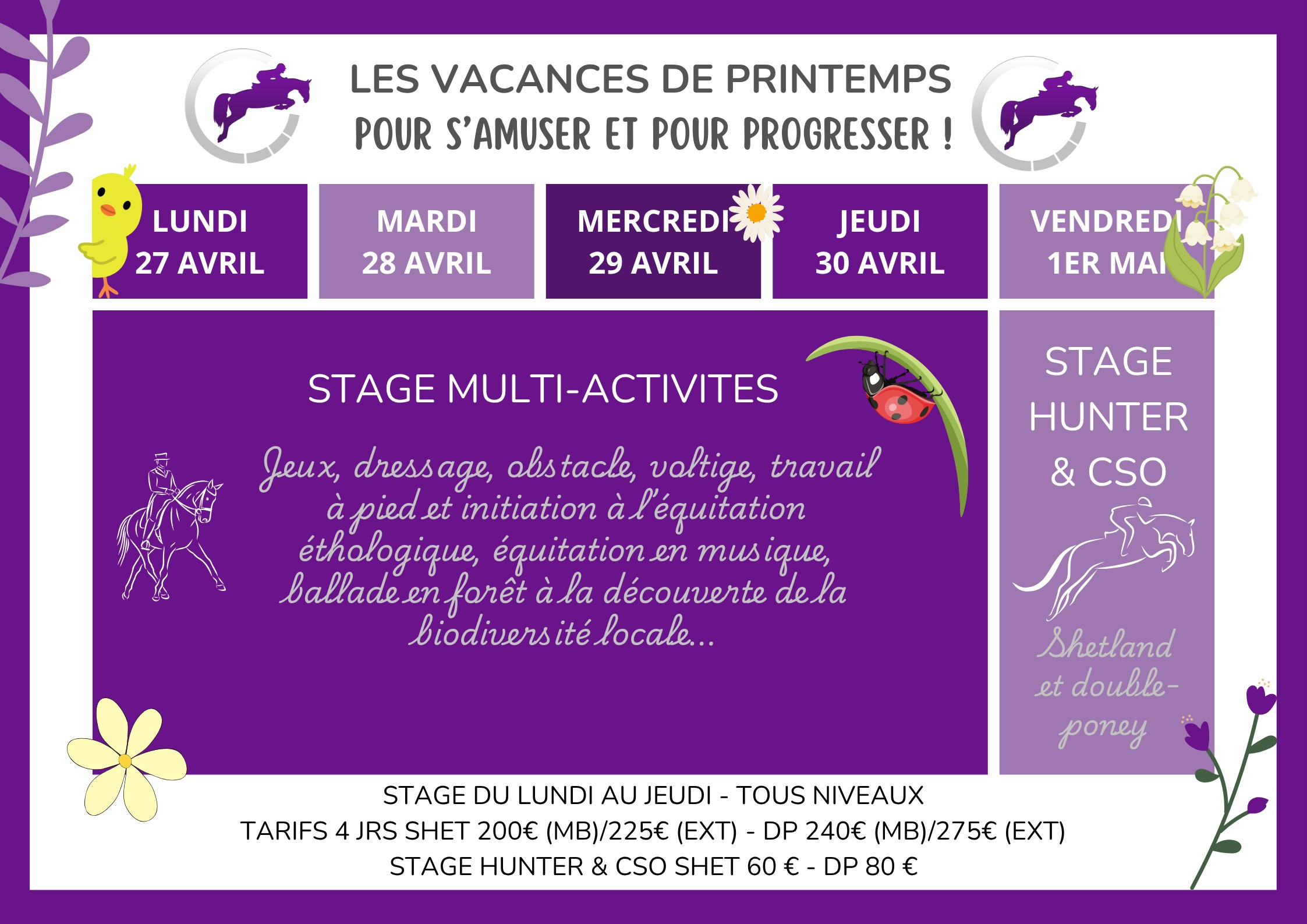 STAGES SEMAINE 2