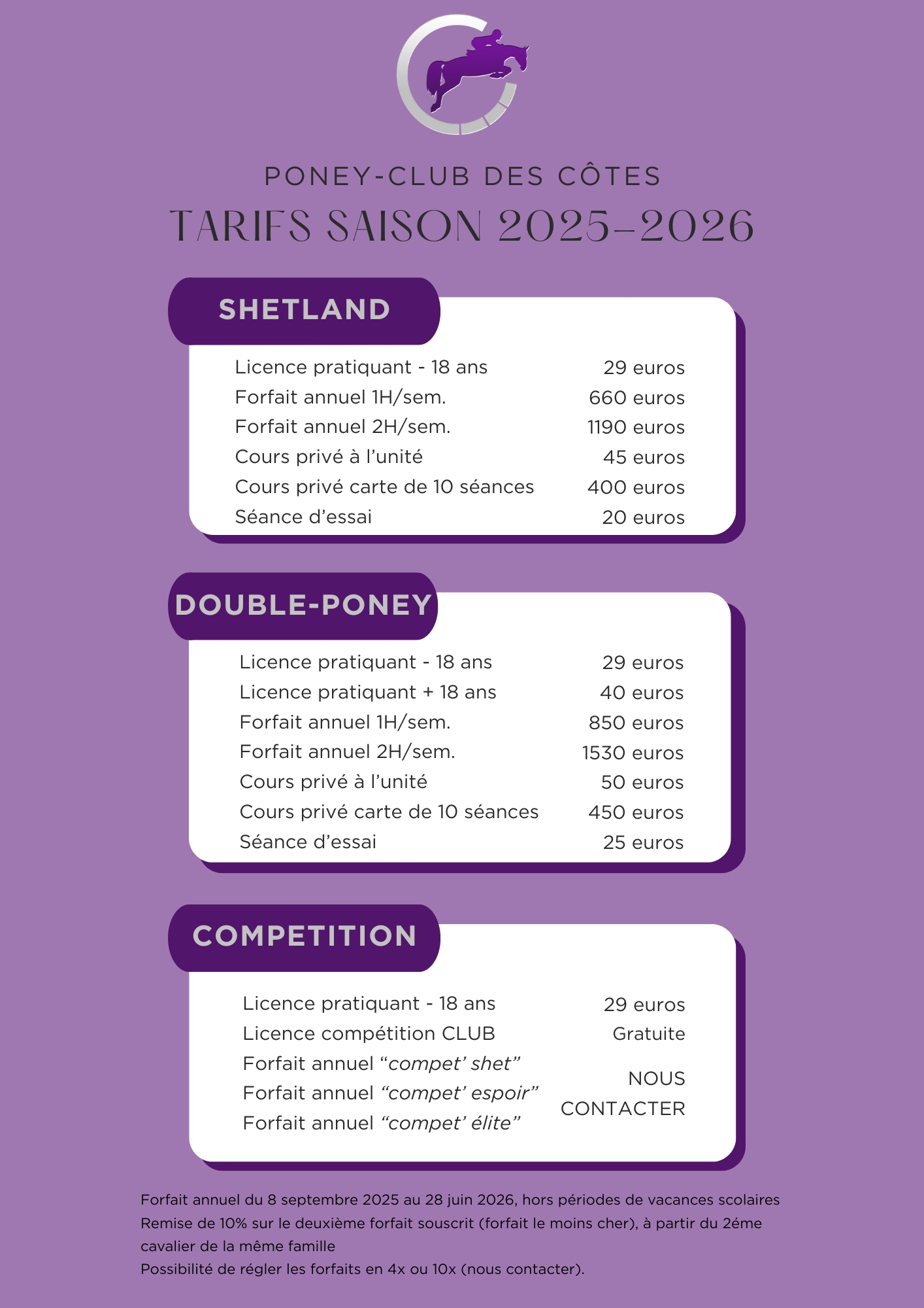 TARIFS
